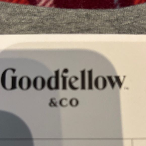 Goodfellow & Co Gray Top and Red Plaid Pajama Set - Picture 2 of 5